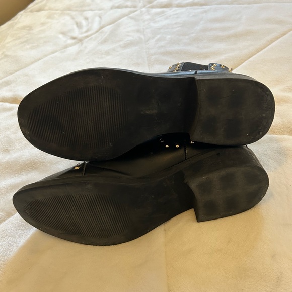 Azalea Wang Black Boots with Gold Studs - Picture 4 of 6